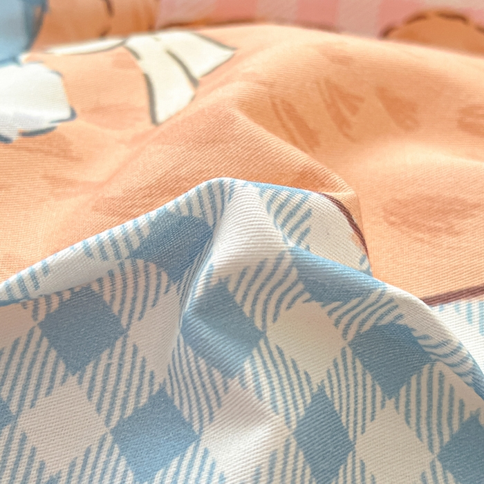 91家纺网 家纺一手货源 找家纺 涵宸家纺 2025新款全棉印花四件套 A月光萌熊