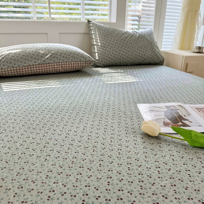 91家纺网 家纺一手货源 找家纺 柠馨 2025新款13372全棉床单床笠枕套被套单品系列-单床笠 觅儿