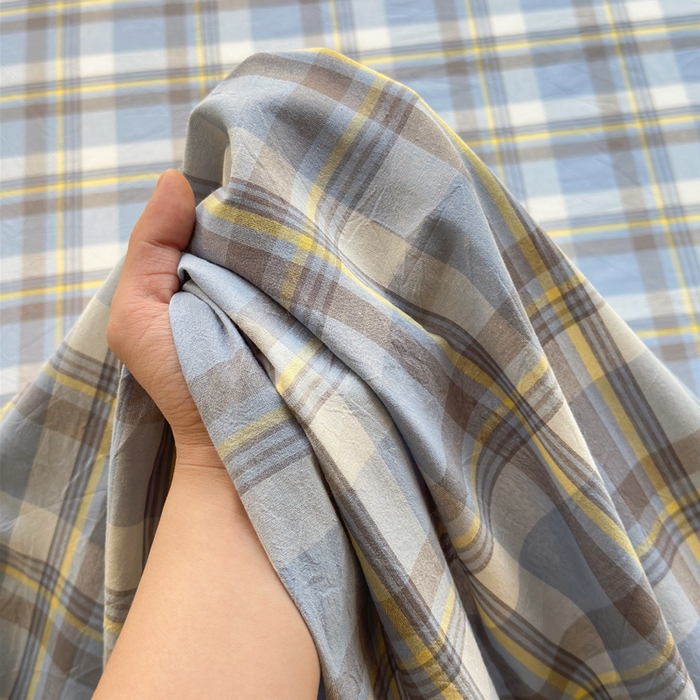 91家纺网 家纺一手货源 找家纺 柠萌家居 2025新款无印风全棉色织A类母婴级纯棉水洗棉床单 简兮蓝