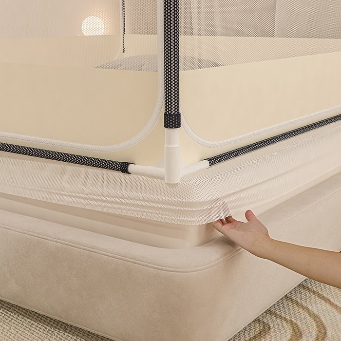 91家纺网 家纺一手货源 找家纺 青竹苑 2025新款烫画外穿防摔坐床蚊帐 星际狗狗