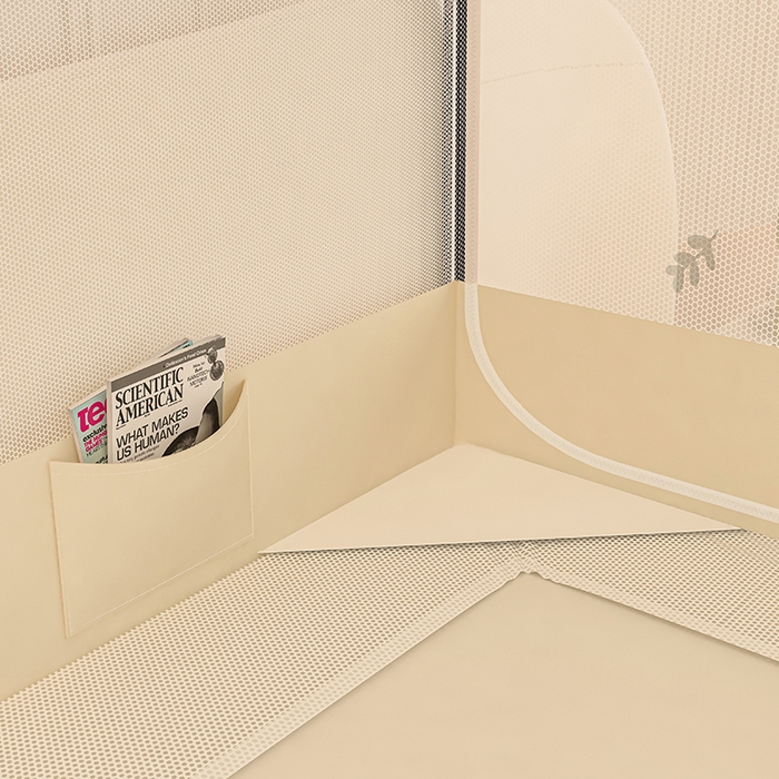 91家纺网 家纺一手货源 找家纺 青竹苑 2025新款帐纱印花外穿坐床防摔蚊帐 做饭的小熊