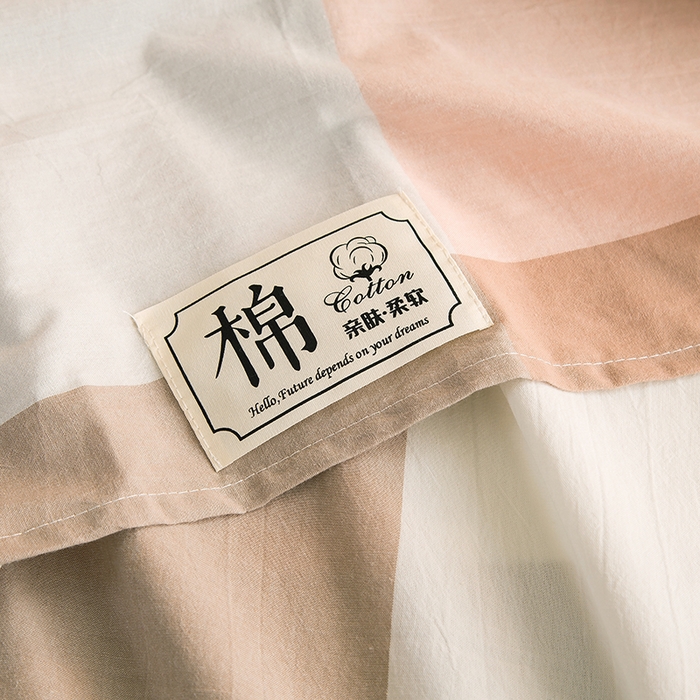 91家纺网 家纺一手货源 找家纺 柠萌家居 2025新款无印风全棉色织A类母婴级纯棉水洗棉床单 玉大格