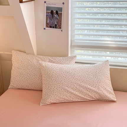 91家纺网 家纺一手货源 找家纺 （总）柠馨 2025新款13372全棉床单床笠枕套被套单品系列-单枕套