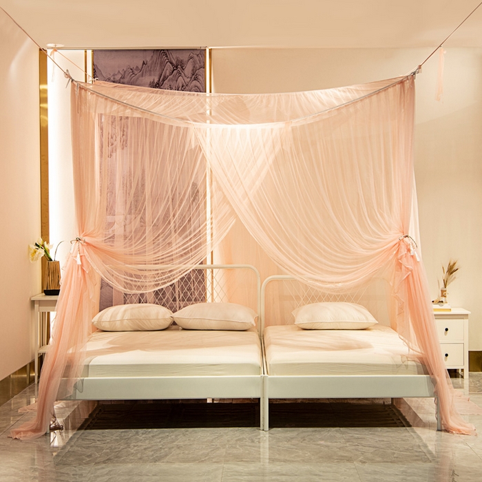 91家纺网 家纺一手货源 找家纺 青竹苑 2025新款万能蚊帐特大床吊顶蚊帐 万能蚊帐-玉