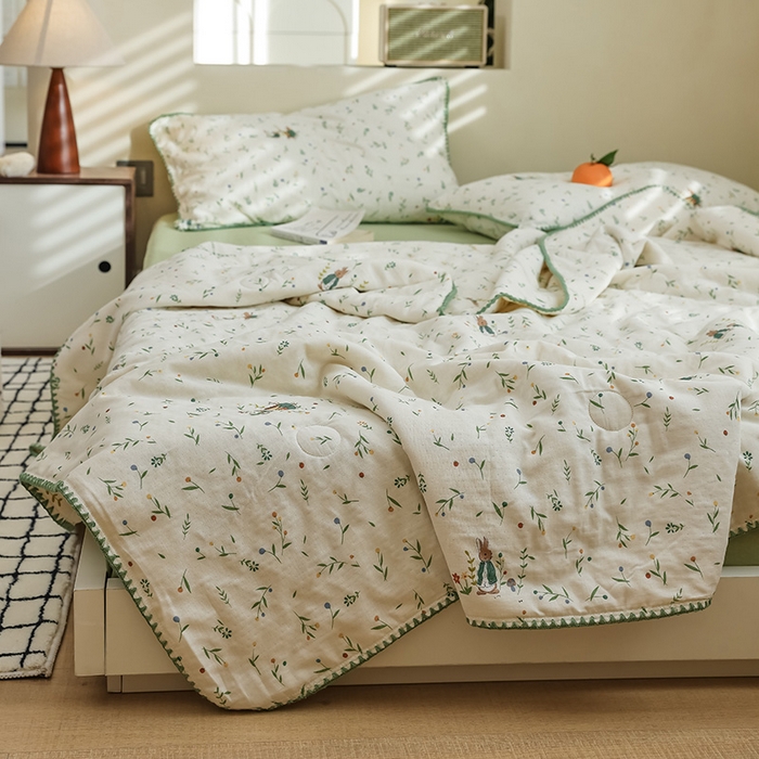 91家纺网 家纺一手货源 找家纺 买家秀 爆款不断货A类母婴级双层纱大豆被子春秋被秋冬被大豆纤维被子被芯空调被20%大豆被子夏被夏凉被 薇拉