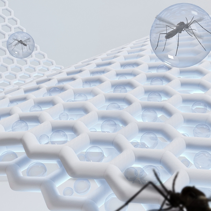 91家纺网 家纺一手货源 找家纺 青竹苑 2025新款双门全底外穿坐床式蚊帐儿童防摔防蚊拉链方帐 几何图案-梦光蓝