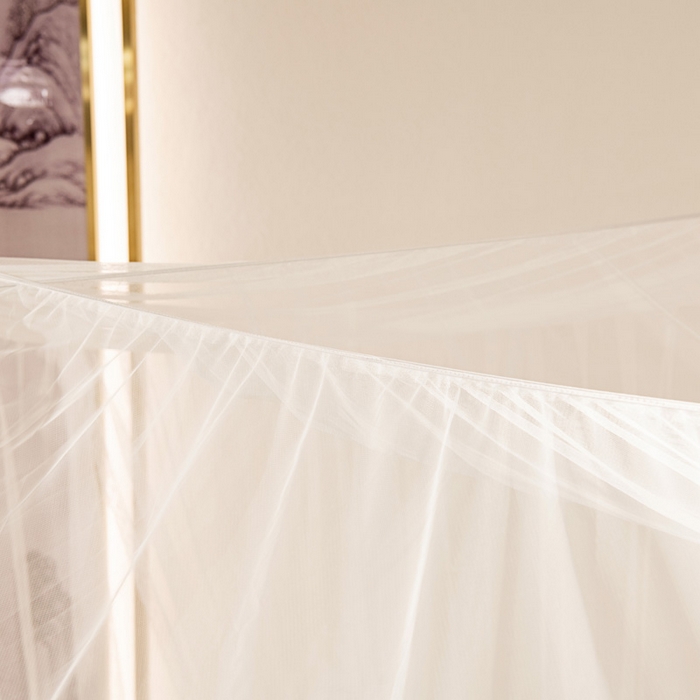 91家纺网 家纺一手货源 找家纺 青竹苑 2025新款万能蚊帐特大床吊顶蚊帐 万能蚊帐-白