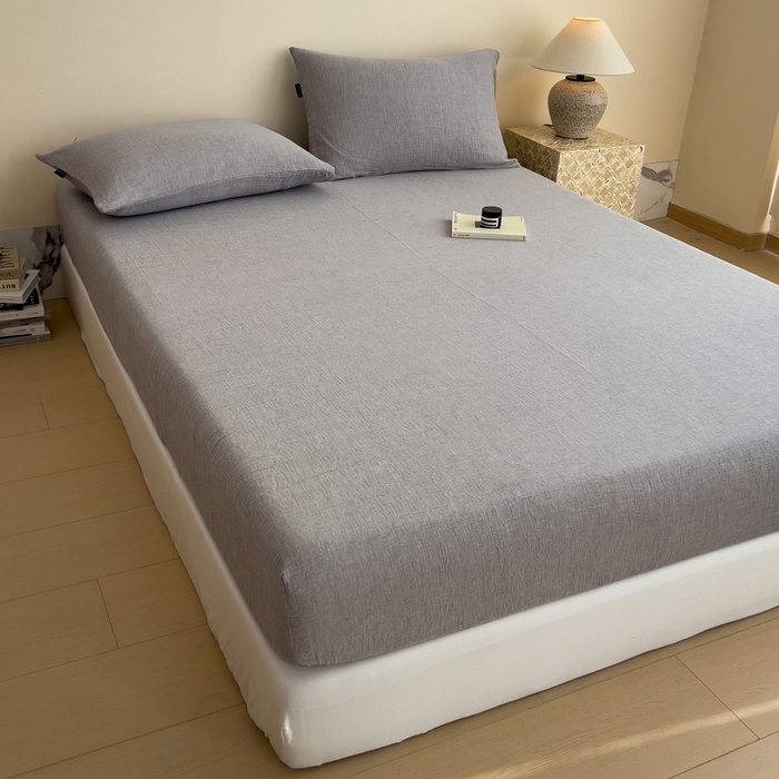 91家纺网 家纺一手货源 找家纺 席世家皱皱纱床笠 泡沫灰