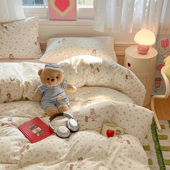 91家纺网 家纺一手货源 找家纺 博雅 2025新款全棉A类双层纱四件套 奇遇秘境