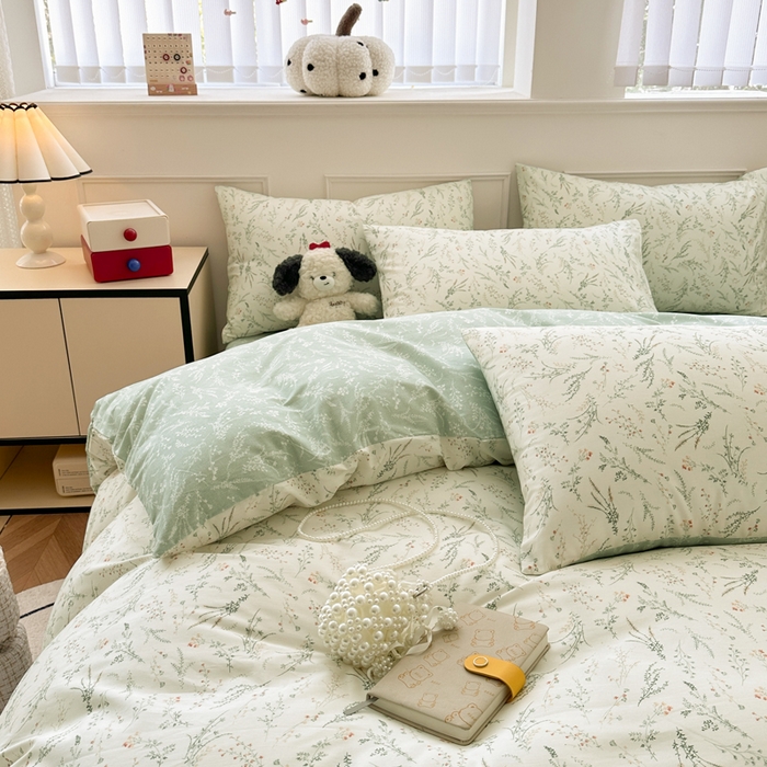 91家纺网 家纺一手货源 找家纺 柠馨 2025新款13372全棉印花四件套 洛伊