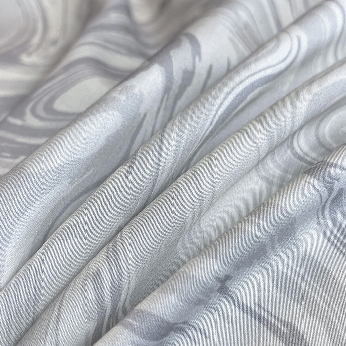 91家纺网 家纺一手货源 找家纺 【直播爆款】A类全棉数码印花四件套纯棉轻奢风长绒棉床单被套条纹床上用品 SM浮影-雅士灰