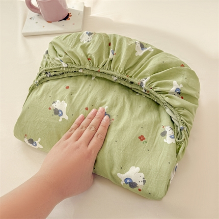 91家纺网 家纺一手货源 找家纺 （总）温眠 2025新款A类亲肤水洗棉可爱卡通印花床笠