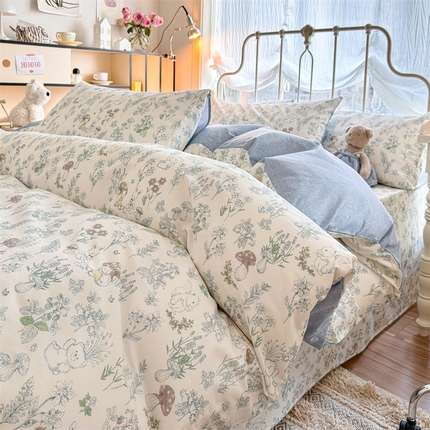 名兮家居 2025年新款13372全棉印花四件套-卡通系列 秘境森林