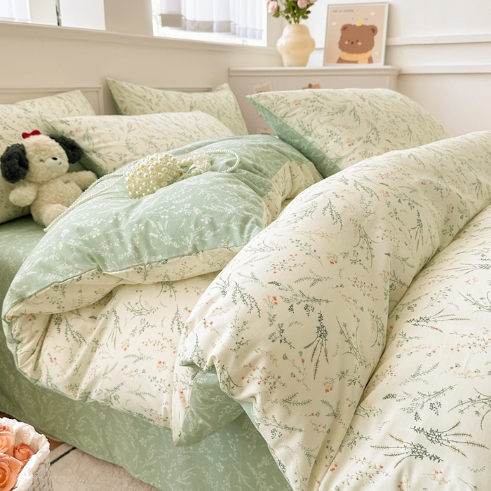 91家纺网 家纺一手货源 找家纺 柠馨 2025新款13372全棉印花四件套 洛伊