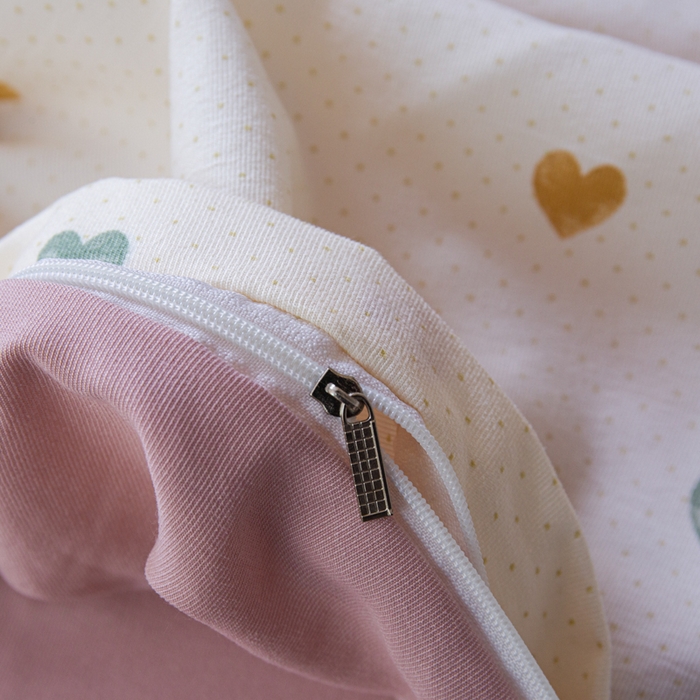 91家纺网 家纺一手货源 找家纺 利禾家纺 2025新款针织天竺棉水洗棉四件套被套学生宿舍三件套床单款 蜜糖甜心