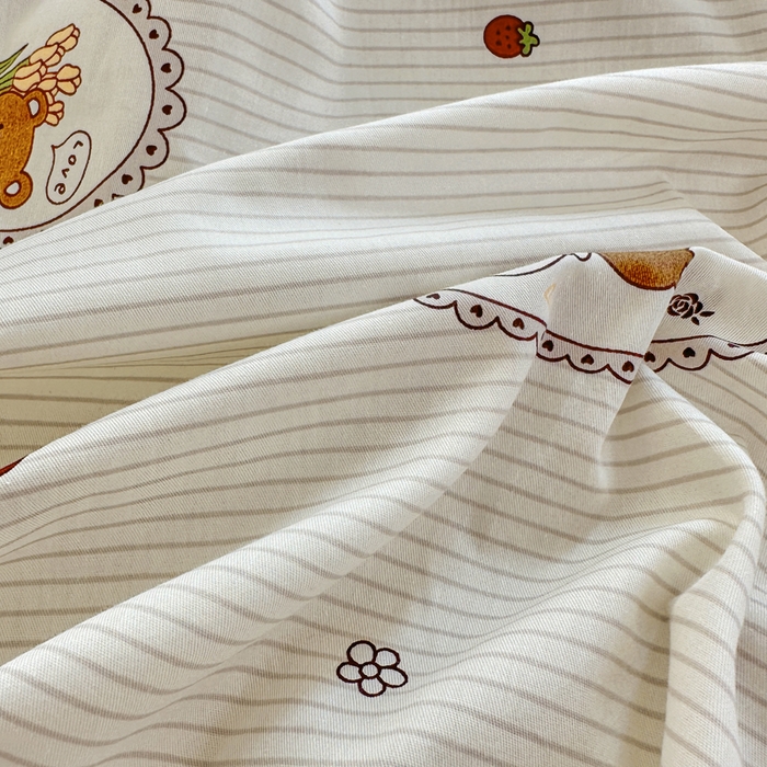 91家纺网 家纺一手货源 找家纺 柠馨 2025新款13372全棉床单床笠枕套被套单品系列-单床笠 卡洛儿