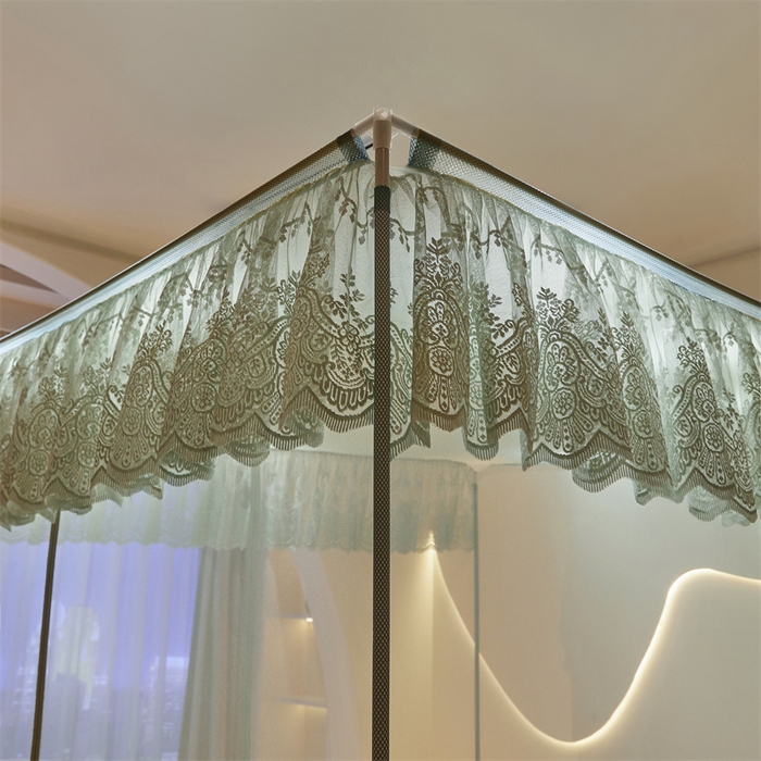 91家纺网 家纺一手货源 找家纺 （总）青竹苑 2025新款花边TU拉链外穿全底坐床蚊帐