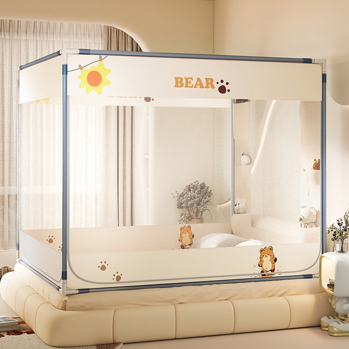 91家纺网 家纺一手货源 找家纺 （总）青竹苑 2025新款口袋款外穿防摔坐床蚊帐