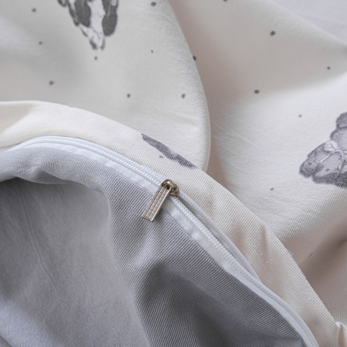 91家纺网 家纺一手货源 找家纺 斯卡诺家纺 2025新款针织天竺棉水洗棉四件套被套学生宿舍三件套床单款 旺财