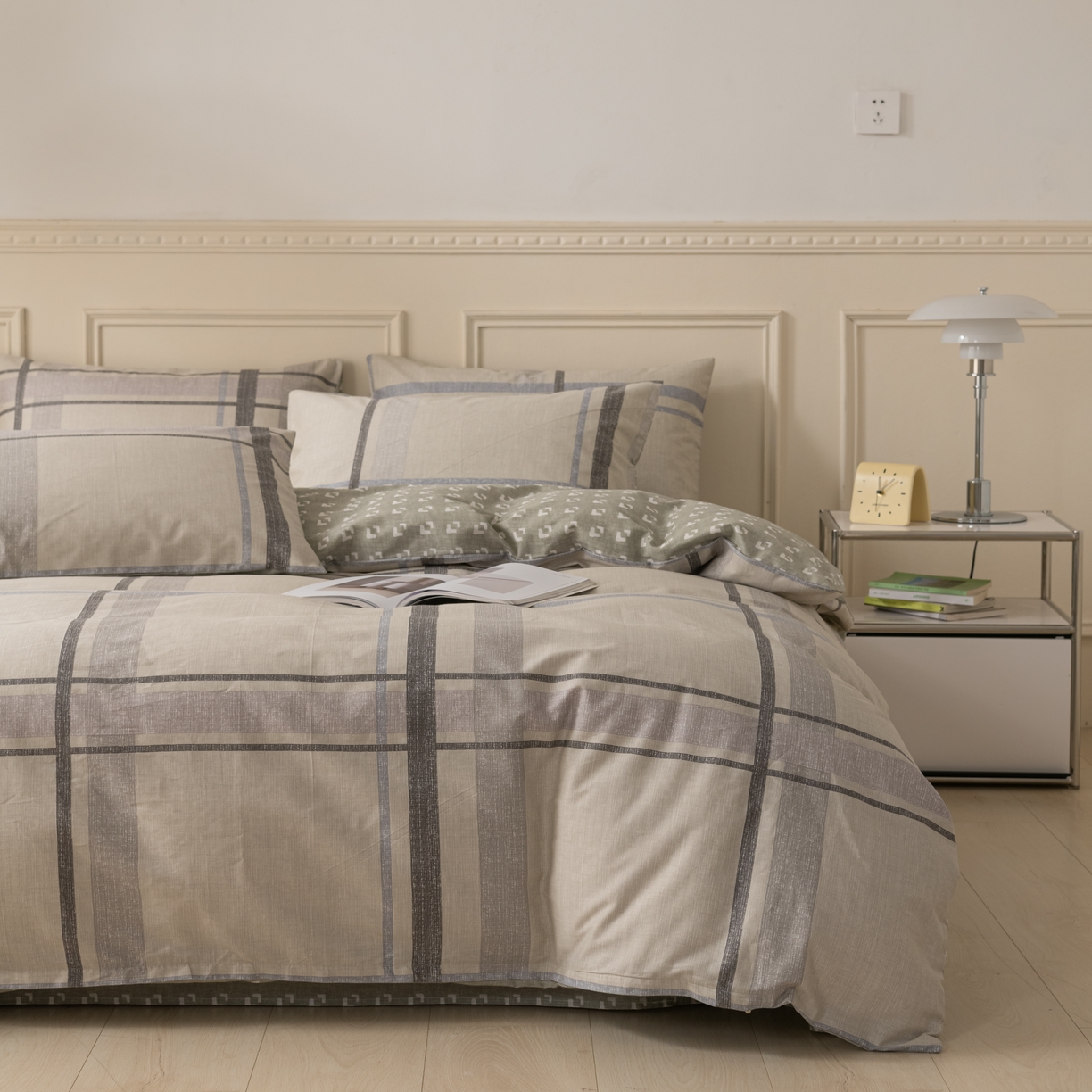 91家纺网 家纺一手货源 找家纺 柠馨 2025新款13372全棉床单床笠枕套被套单品系列-单被套 格森