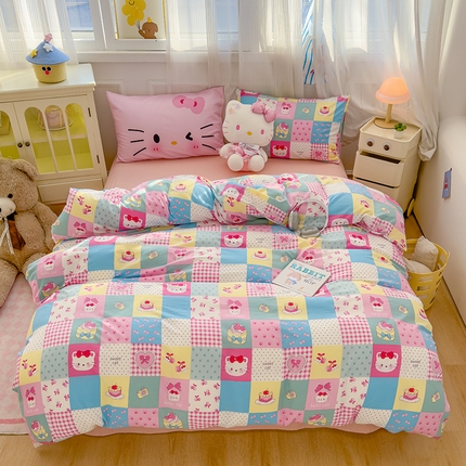 91家纺网 家纺一手货源 找家纺 （总）宏源家纺 2025新款A类大版枕套水洗云朵棉四件套