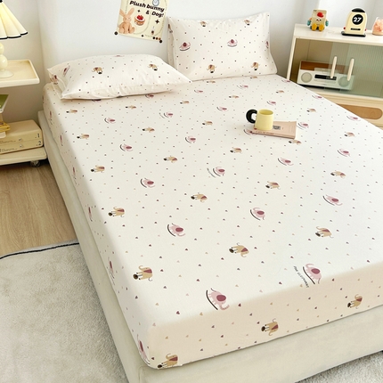 柠馨 2025新款13372全棉床单床笠枕套被套单品系列-单床笠 小象乐园