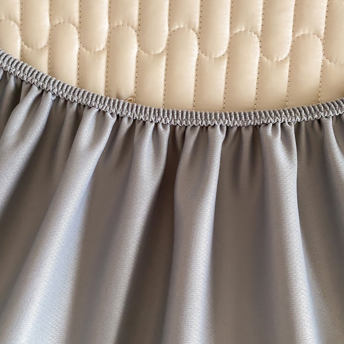 91家纺网 家纺一手货源 找家纺 由有家居 2025新款50S双股长绒棉全棉刺绣绗缝夹棉床笠床垫保护罩 舒芙蕾