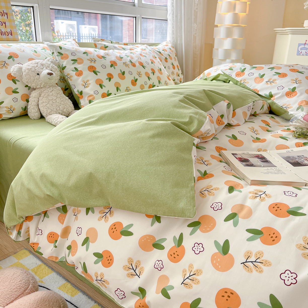 91家纺网 家纺一手货源 找家纺 柠馨 2025新款13372全棉床单床笠枕套被套单品系列-单被套 乐蕾