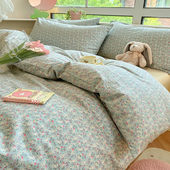 91家纺网 家纺一手货源 找家纺 柠馨 2025新款13372全棉床单床笠枕套被套单品系列-单被套 如曼