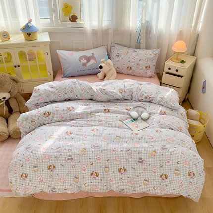 91家纺网 家纺一手货源 找家纺 （总）宏源家纺 2025新款A类大版枕套水洗云朵棉四件套