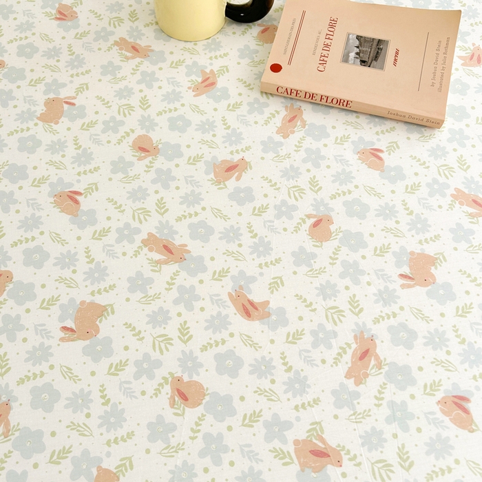 91家纺网 家纺一手货源 找家纺 柠馨 2025新款13372全棉床单床笠枕套被套单品系列-单床笠 欢乐兔