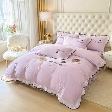 逸尚阁 2025新款蕾娜系列四件套（提供买家秀） 蕾娜-梅紫