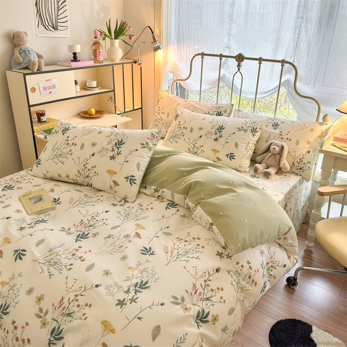 91家纺网 家纺一手货源 找家纺 名兮家居 2025年新款13372全棉印花四件套-卡通系列 东篱