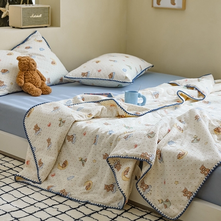 买家秀 爆款不断货A类母婴级双层纱大豆被子春秋被秋冬被大豆纤维被子被芯空调被20%大豆被子夏被夏凉被 云上梦境