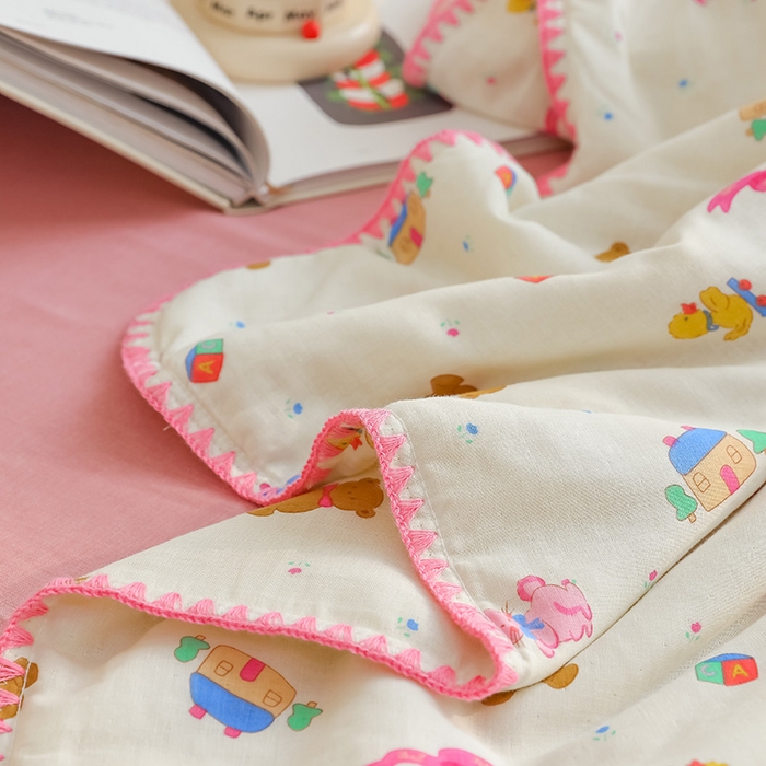 91家纺网 家纺一手货源 找家纺 买家秀 爆款不断货A类母婴级双层纱大豆被子春秋被秋冬被大豆纤维被子被芯空调被20%大豆被子夏被夏凉被 动物派对