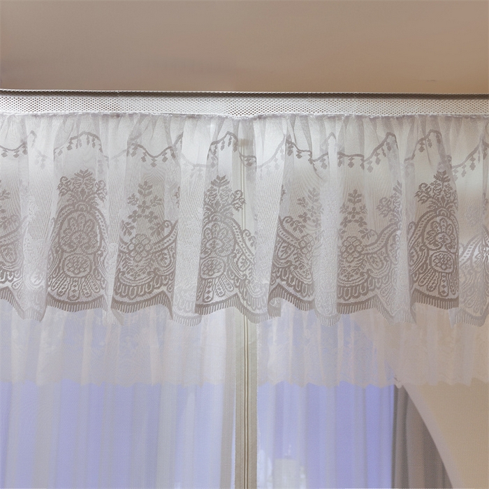 91家纺网 家纺一手货源 找家纺 青竹苑 2025新款花边TU拉链外穿全底坐床蚊帐 珍珠白