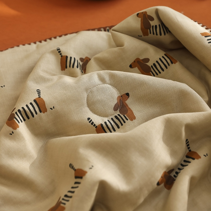 91家纺网 家纺一手货源 找家纺 买家秀 爆款不断货A类母婴级双层纱大豆被子春秋被秋冬被大豆纤维被子被芯空调被20%大豆被子夏被夏凉被 腊肠狗狗1