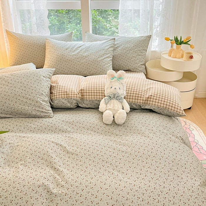 91家纺网 家纺一手货源 找家纺 柠馨 2025新款13372全棉印花四件套 觅儿