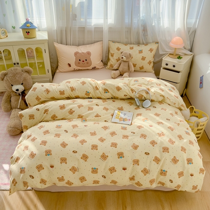 91家纺网 家纺一手货源 找家纺 （总）宏源家纺 2025新款A类大版枕套水洗云朵棉四件套