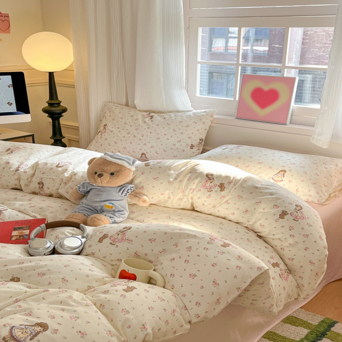 91家纺网 家纺一手货源 找家纺 博雅 2025新款全棉A类双层纱四件套 奇遇秘境