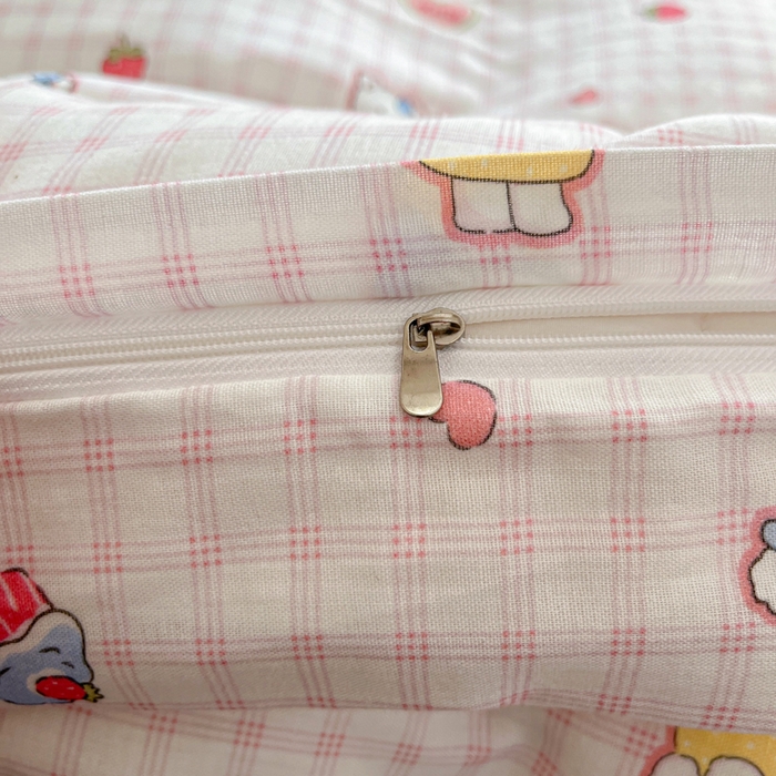 91家纺网 家纺一手货源 找家纺 博雅 2025新款全棉A类双层纱四件套 趣多猫