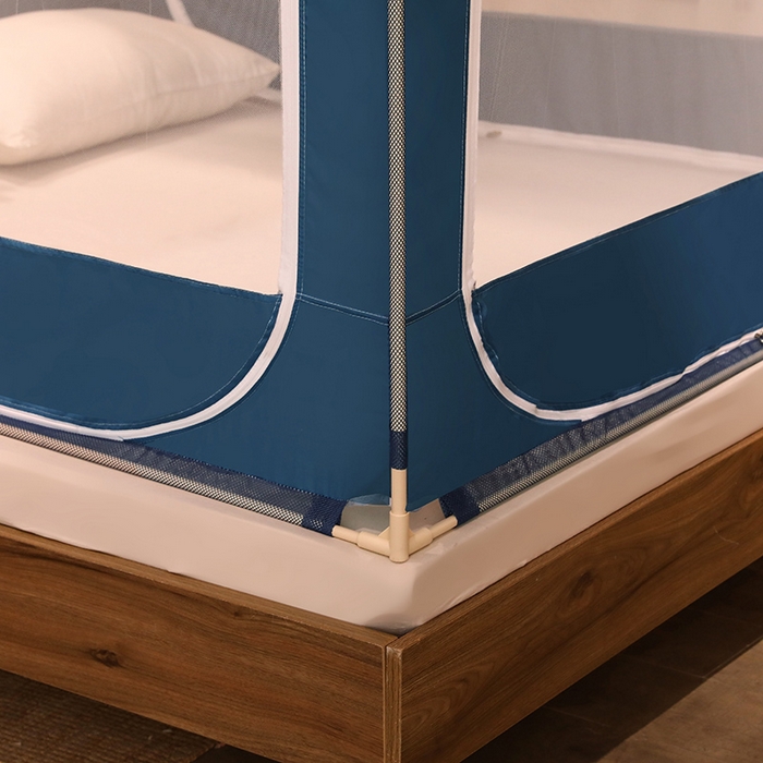 91家纺网 家纺一手货源 找家纺 青竹苑 2025新款外穿中式坐床全底防摔蚊帐 清茵绿