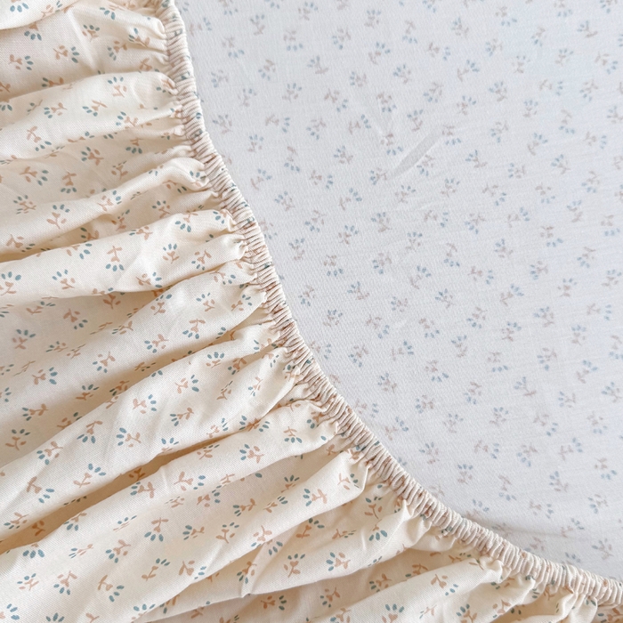 91家纺网 家纺一手货源 找家纺 柠馨 2025新款13372全棉床单床笠枕套被套单品系列-单床笠 淡若烟云