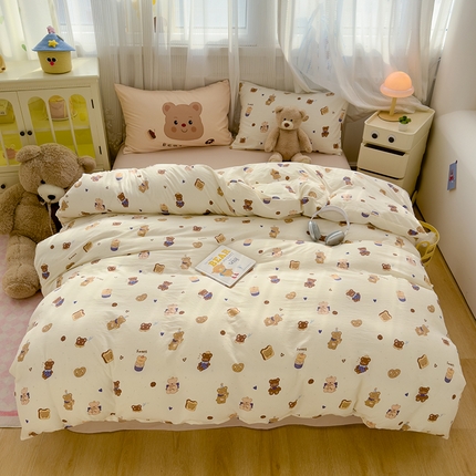 91家纺网 家纺一手货源 找家纺 （总）宏源家纺 2025新款A类大版枕套水洗云朵棉四件套