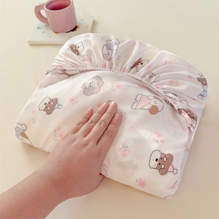 91家纺网 家纺一手货源 找家纺 （总）温眠 2025新款A类亲肤水洗棉可爱卡通印花床笠