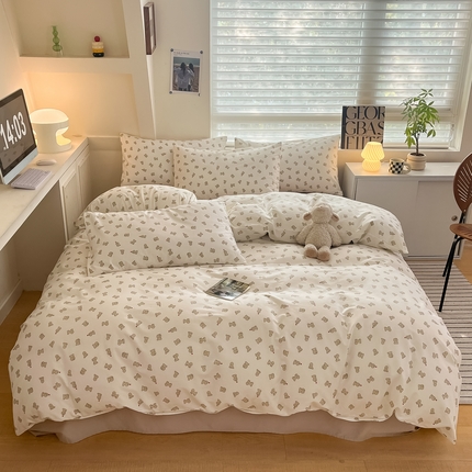 柠馨 2025新款13372全棉床单床笠枕套被套单品系列-单被套 小白