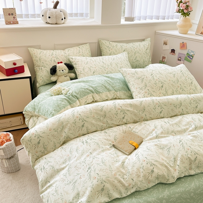 91家纺网 家纺一手货源 找家纺 柠馨 2025新款13372全棉印花四件套 洛伊