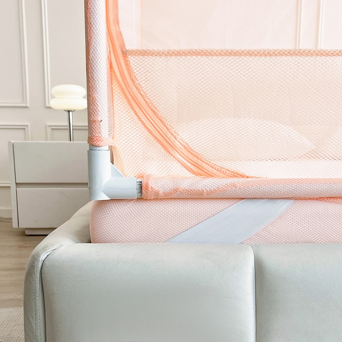 91家纺网 家纺一手货源 找家纺 （总）青竹苑 2025新款紫荆花床笠式坐床防摔蚊帐