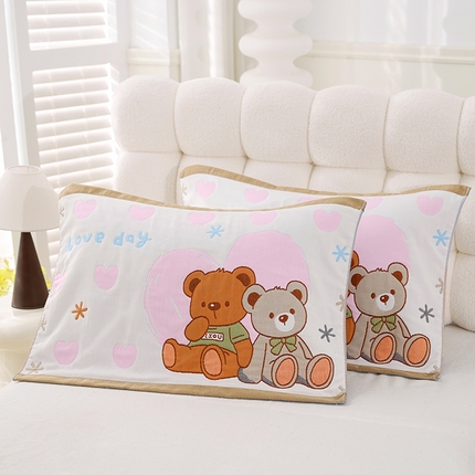 91家纺网 家纺一手货源 找家纺 （总）朴尔家纺-毛巾被 2025新款萌萌系八层纯棉加厚纱布枕巾