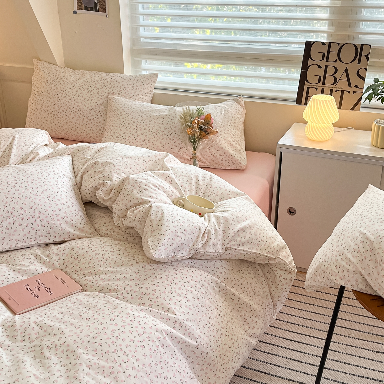 91家纺网 家纺一手货源 找家纺 柠馨 2025新款13372全棉床单床笠枕套被套单品系列-单被套 芊芊